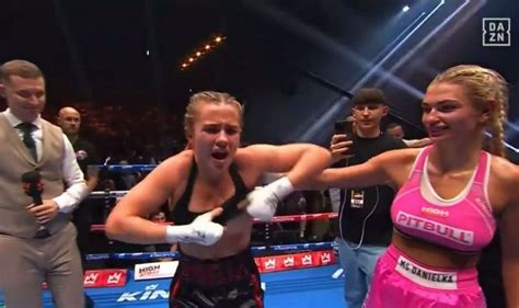 daniella hemsley tit flash|Womens boxer flashes the crowd after her first win